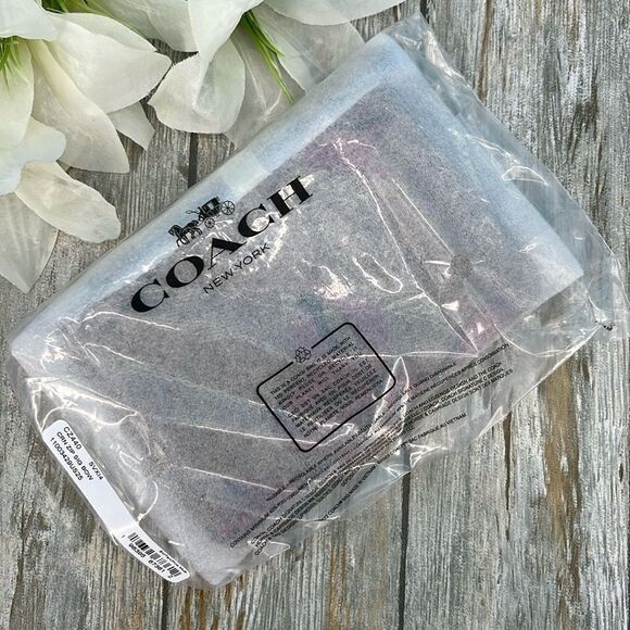 Coach Corner Zip Wristlet In Signature Canvas With Bow Print Bag Wallet Purse - Picture 7 of 7